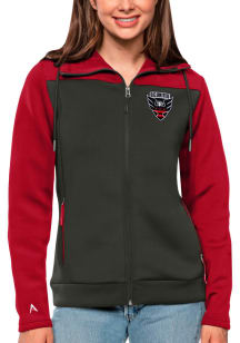 Antigua DC United Womens Red Protect Long Sleeve Full Zip Jacket