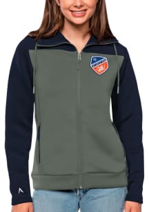 Antigua FC Cincinnati Womens Navy Blue Protect Long Sleeve Full Zip Jacket