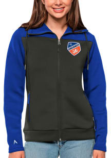 Antigua FC Cincinnati Womens Blue Protect Long Sleeve Full Zip Jacket