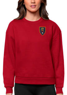 Antigua Real Salt Lake Womens Red Victory Crew Sweatshirt