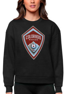 Antigua Colorado Rapids Womens Black Victory Crew Sweatshirt