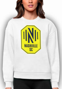 Antigua Nashville SC Womens White Victory Crew Sweatshirt
