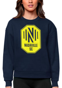 Antigua Nashville SC Womens Navy Blue Victory Crew Sweatshirt