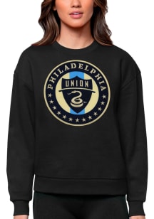Antigua Philadelphia Union Womens Black Victory Crew Sweatshirt