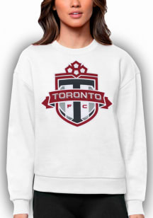 Antigua Toronto FC Womens White Victory Crew Sweatshirt