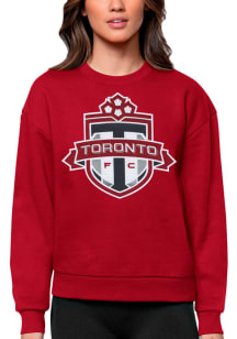 Antigua Toronto FC Womens Red Victory Crew Sweatshirt