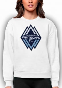 Antigua Vancouver Whitecaps FC Womens White Victory Crew Sweatshirt