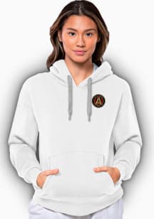 Antigua Atlanta United FC Womens White Victory Hooded Sweatshirt