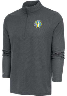Antigua Chicago Sky Mens Charcoal Epic Long Sleeve 1/4 Zip Pullover
