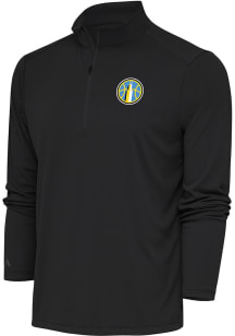 Antigua Chicago Sky Mens Charcoal Tribute Long Sleeve 1/4 Zip Pullover