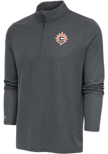 Antigua Connecticut Sun Mens Charcoal Epic Long Sleeve 1/4 Zip Pullover