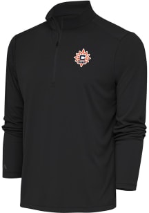 Antigua Connecticut Sun Mens Charcoal Tribute Long Sleeve 1/4 Zip Pullover