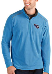 Antigua Tennessee Titans Mens Blue Glacier Long Sleeve 1/4 Zip Pullover