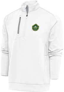 Antigua Seattle Storm Mens White Generation Long Sleeve 1/4 Zip Pullover
