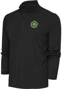 Antigua Seattle Storm Mens Charcoal Tribute Long Sleeve 1/4 Zip Pullover