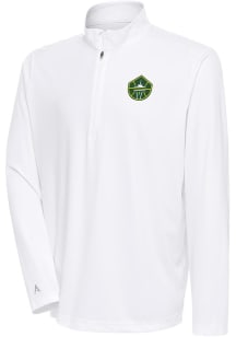 Antigua Seattle Storm Mens White Tribute Long Sleeve 1/4 Zip Pullover