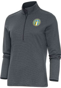 Antigua  Womens Charcoal Epic 1/4 Zip Pullover