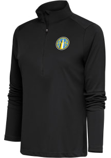 Antigua  Womens Charcoal Tribute 1/4 Zip Pullover