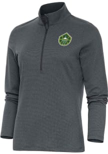 Antigua Seattle Womens Charcoal Epic 1/4 Zip Pullover
