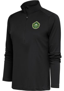 Antigua Seattle Womens Charcoal Tribute 1/4 Zip Pullover
