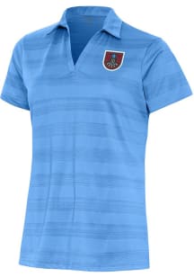Antigua Atlanta Dream Womens Light Blue Compass Short Sleeve Polo Shirt