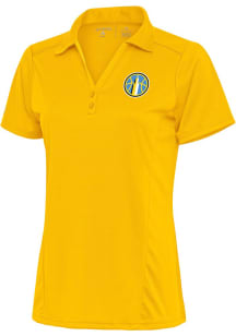 Antigua Chicago Sky Womens Gold Tribute Short Sleeve Polo Shirt