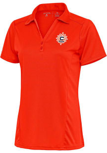 Antigua Connecticut Sun Womens Orange Tribute Short Sleeve Polo Shirt