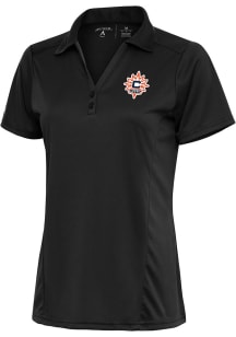 Antigua Connecticut Sun Womens Charcoal Tribute Short Sleeve Polo Shirt