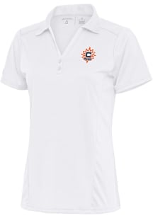 Antigua Connecticut Sun Womens White Tribute Short Sleeve Polo Shirt