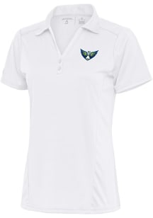 Antigua Dallas Wings Womens White Tribute Short Sleeve Polo Shirt