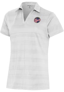 Antigua Indiana Fever Womens White Compass Short Sleeve Polo Shirt