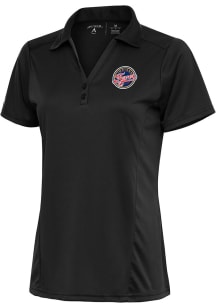 Antigua Indiana Fever Womens Charcoal Tribute Short Sleeve Polo Shirt
