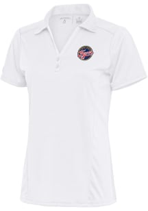 Antigua Indiana Fever Womens White Tribute Short Sleeve Polo Shirt