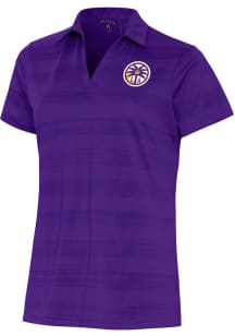 Antigua Los Angeles Sparks Womens Purple Compass Short Sleeve Polo Shirt