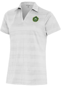 Antigua Seattle Storm Womens White Compass Short Sleeve Polo Shirt