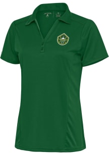 Antigua Seattle Storm Womens Green Tribute Short Sleeve Polo Shirt
