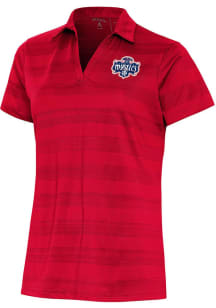 Antigua Washington Mystics Womens Red Compass Short Sleeve Polo Shirt