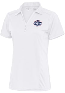 Antigua Washington Mystics Womens White Tribute Short Sleeve Polo Shirt