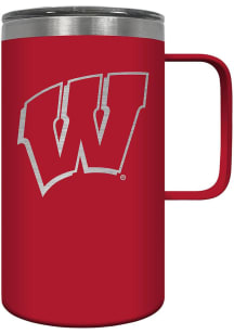 Wisconsin Badgers 18oz Travel Stainless Steel Tumbler - Red