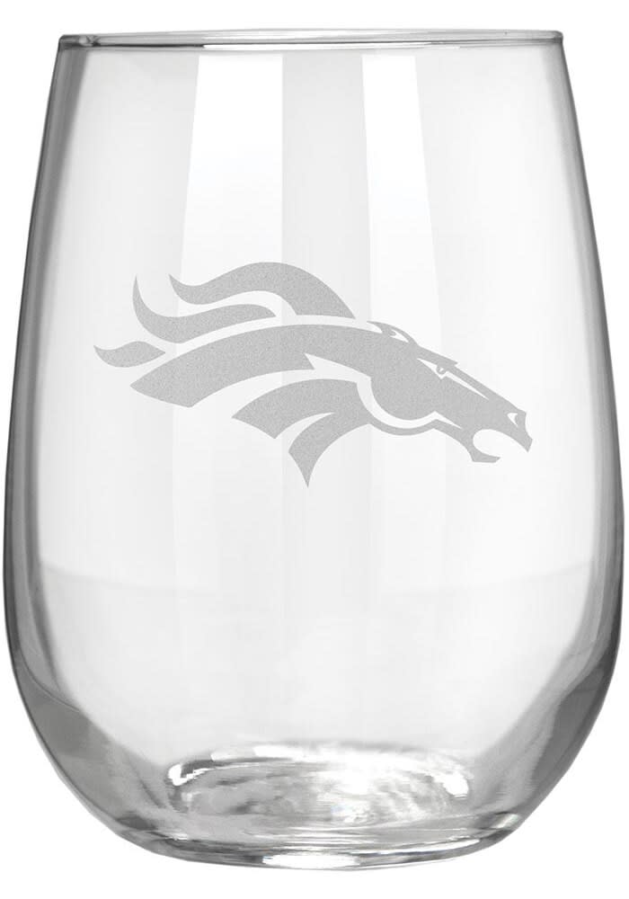 20oz. Etched Stemless Wine Glass - Athletic Eagle Logo