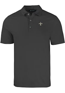 Cutter and Buck New Orleans Saints Black Forge Big and Tall Polo