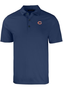 Cutter and Buck Chicago Bears Navy Blue Forge Big and Tall Polo