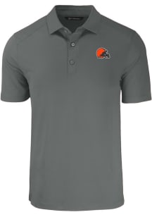 Cutter and Buck Cleveland Browns Grey Forge Big and Tall Polo