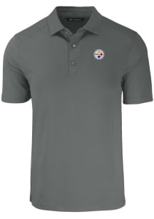 Cutter and Buck Pittsburgh Steelers Grey Forge Big and Tall Polo
