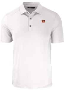 Cutter and Buck Cincinnati Bengals White Forge Big and Tall Polo