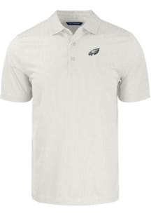 Cutter and Buck Philadelphia Eagles White Pike Symmetry Big and Tall Polo