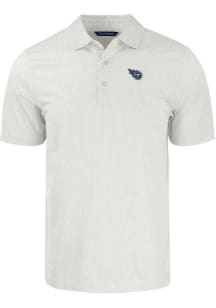 Cutter and Buck Tennessee Titans White Pike Symmetry Big and Tall Polo