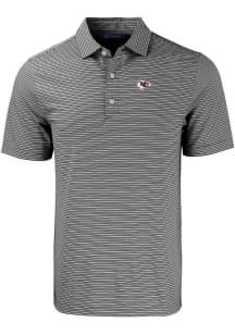 Cutter and Buck Kansas City Chiefs Black Forge Double Stripe Big and Tall Polo