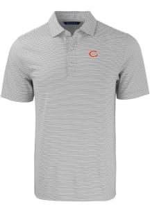 Cutter and Buck Chicago Bears Grey Forge Double Stripe C Logo Big and Tall Polo