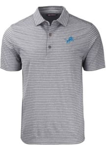 Cutter and Buck Detroit Lions Black Forge Heather Stripe Big and Tall Polo